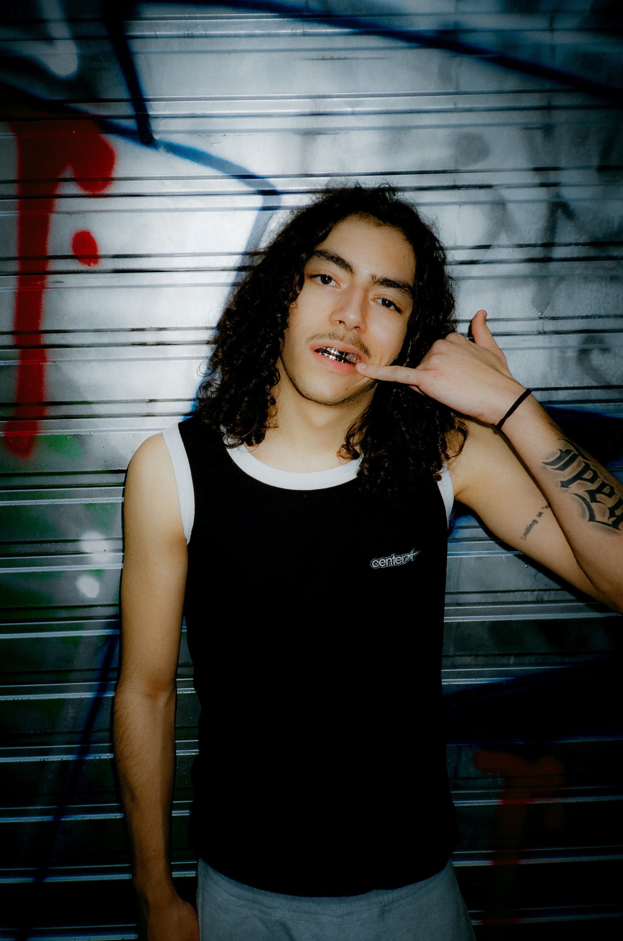 RIB TANK TOP BLACK/WHITE