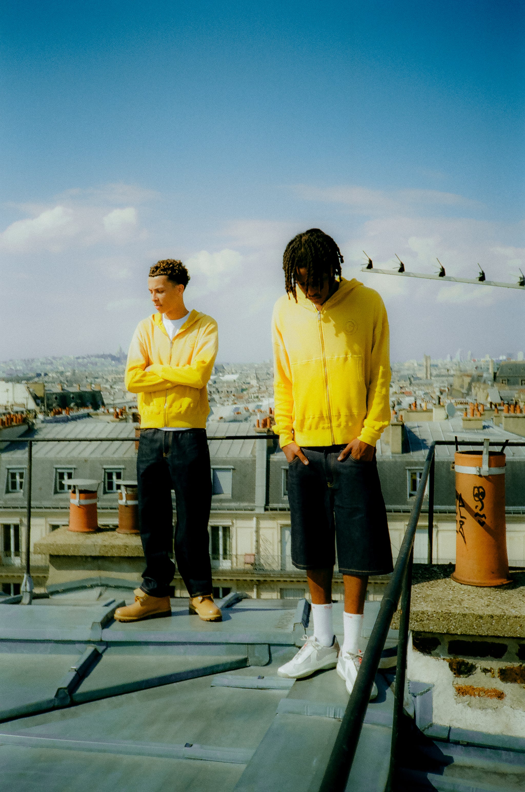 WAFFLE ZIP HOODIE YELLOW