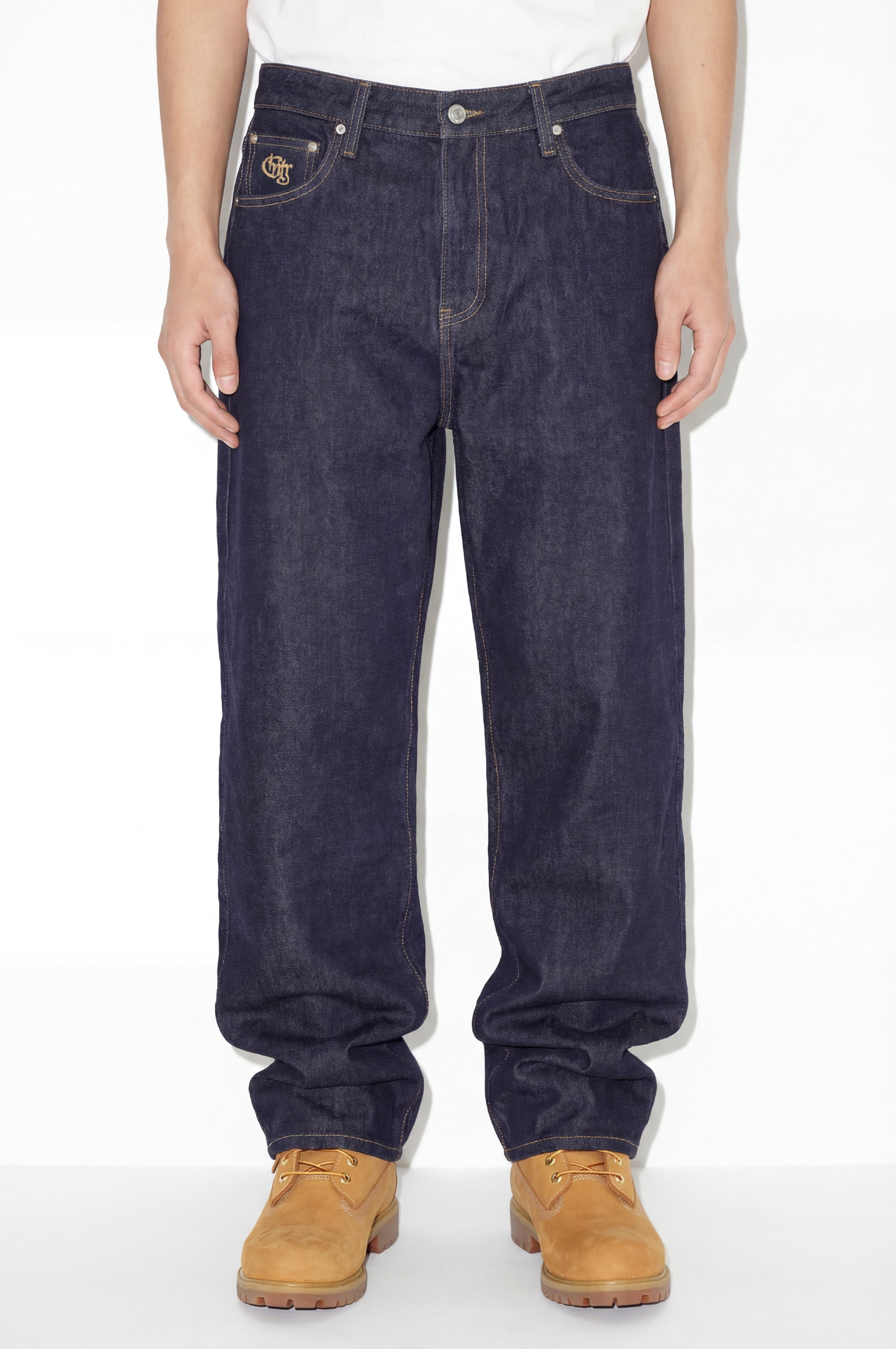 RAW DENIM BAGGY JEANS